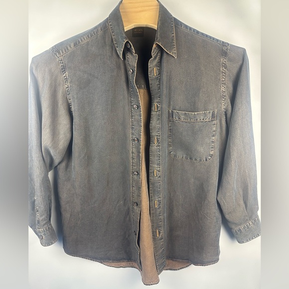 ACORN SHIRT MEN’S M BY BOB GOLDFEDER 100% TENCEL LONG‎ SLEEVE- Soft material - Picture 1 of 7